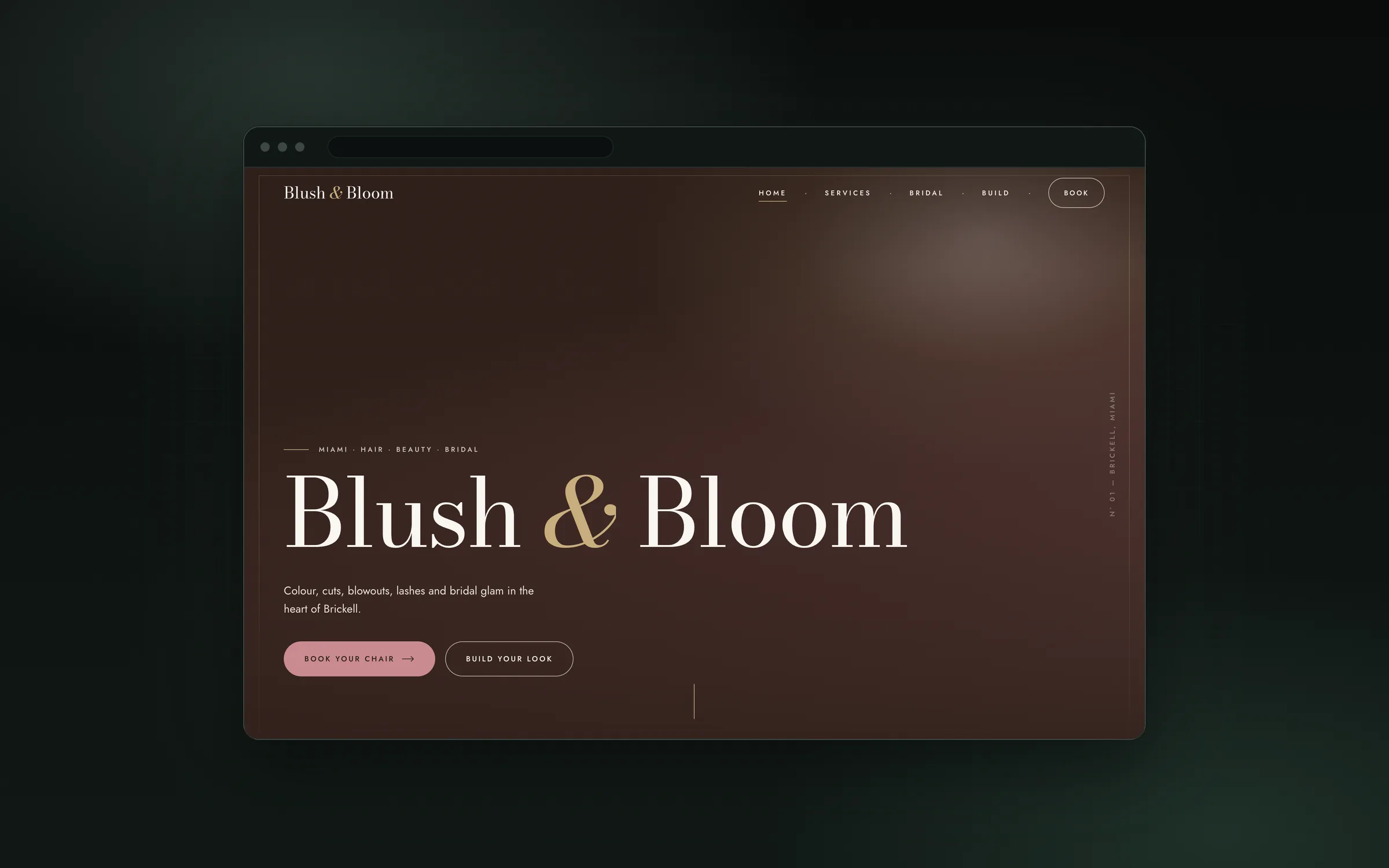 Blush & Bloom — home page hero
