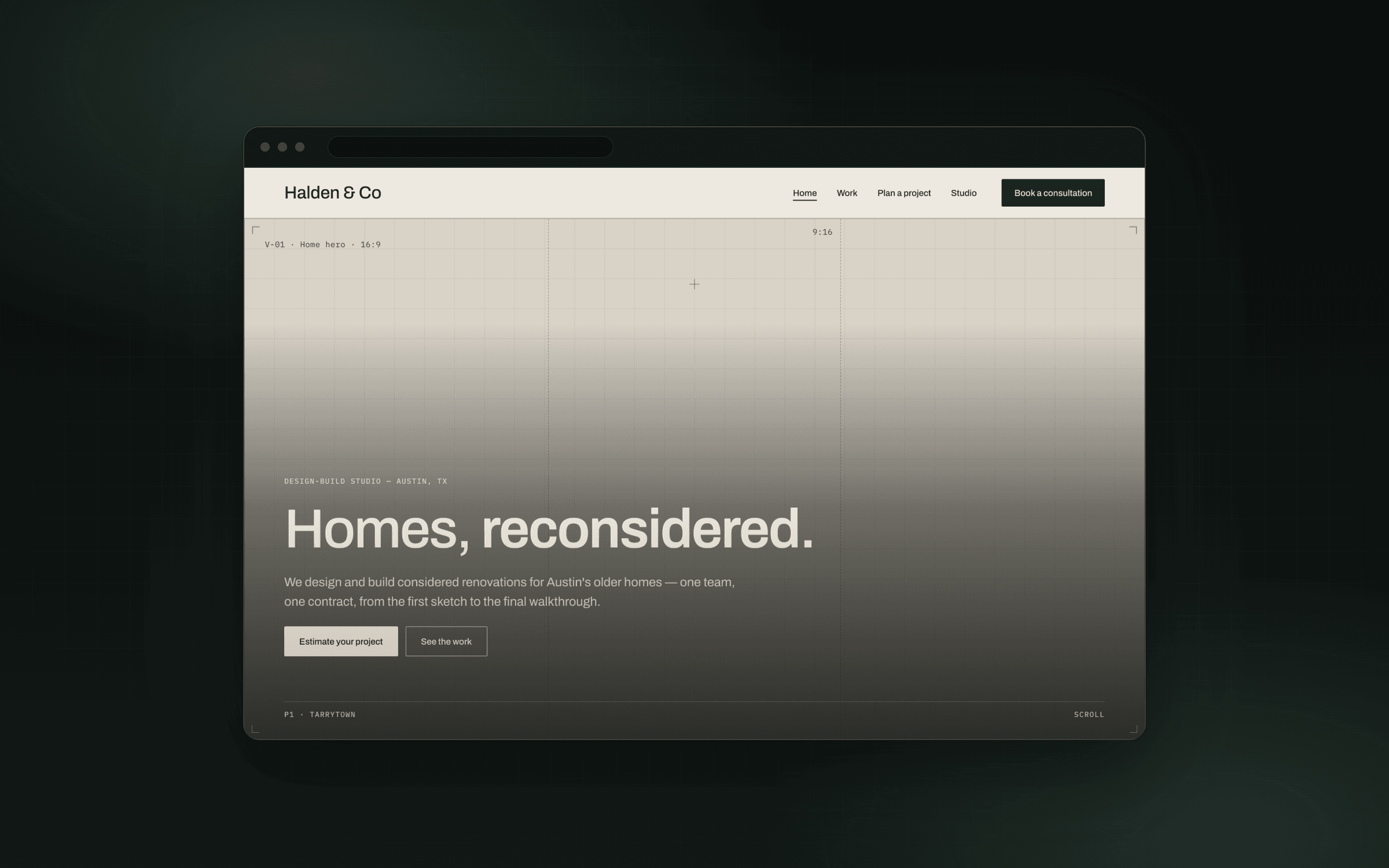 Halden & Co — home page hero